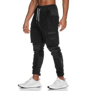 ASRV Reverse Knit Cargo Jogger - Black NEW "L"